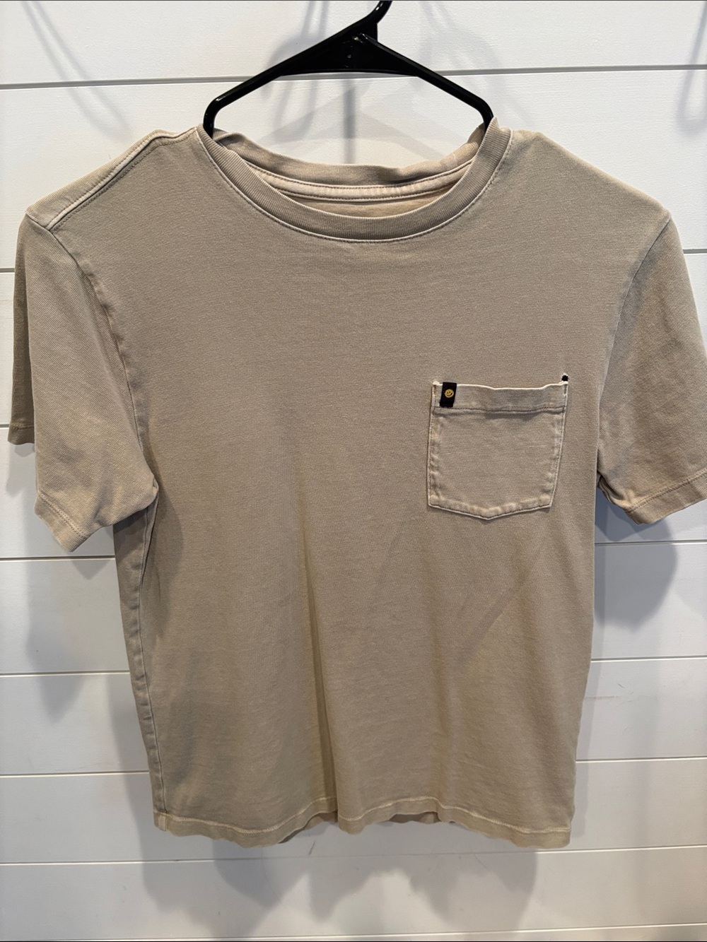wonder nation Neutral Beige Short Sleeve Pocket Tee